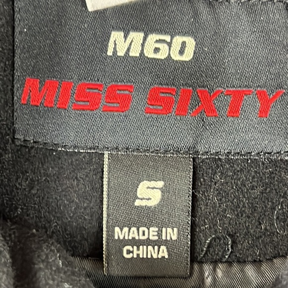 M60 Miss Sixty Black Pea Coat - Picture 3 of 14